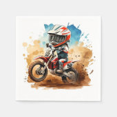 Serviette En Papier Anniversaire de la moto Boho simple (Devant)