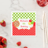 Serviette En Papier Anniversaire de la Pizza (En situation)