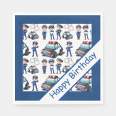 Serviette En Papier Anniversaire de la police (Devant)