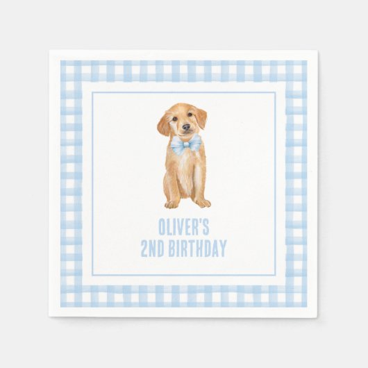 Serviette En Papier Anniversaire de la preppie chienne (Devant)