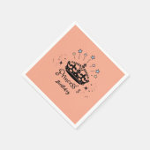 Serviette En Papier Anniversaire de la princesse - Corneille rétro min (Coin)