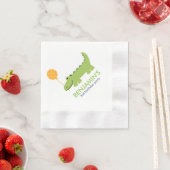 Serviette En Papier Anniversaire de l'Alligator mignon (En situation)