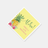 Serviette En Papier Anniversaire de l'Aloha Tropical Pineappical Hawai (Coin)