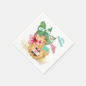 Serviette En Papier Anniversaire de l'ananas Palm Hibiscus Cocktail tr (Coin)