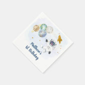 Serviette En Papier Anniversaire de l'astronaute Blue Gold (Coin)