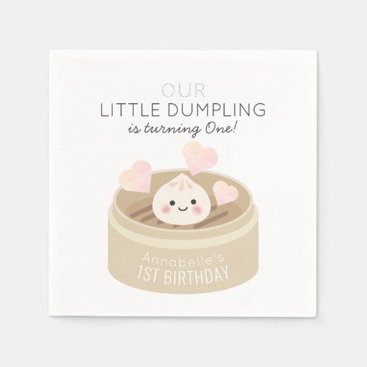 Serviette En Papier Anniversaire de Little Dumpling (Devant)