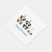 Serviette En Papier Anniversaire de Little Pandas (Coin)