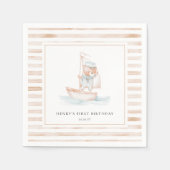 Serviette En Papier Anniversaire de l'ours de mer Tan Striday (Devant)