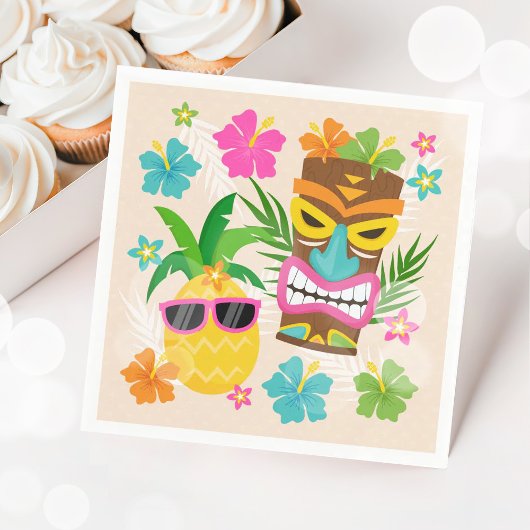 Serviette En Papier Anniversaire de Luau à Hawaï