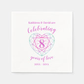 Serviette En Papier Anniversaire de mariage 8 ans d'amour serviettes (Devant)
