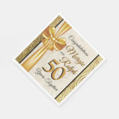 Serviette En Papier Anniversaire de mariage doré (Coin)