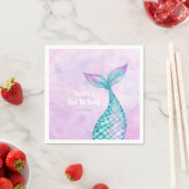 Serviette En Papier Anniversaire de Mermaid (En situation)