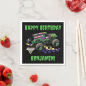 Serviette En Papier Anniversaire de Monster Jam Grave Digger (En situation)