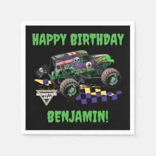 Serviette En Papier Anniversaire de Monster Jam Grave Digger