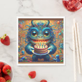 SERVIETTE EN PAPIER ANNIVERSAIRE DE MONSTER MASH (En situation)
