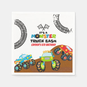 Serviette En Papier Anniversaire de Monster Trucks