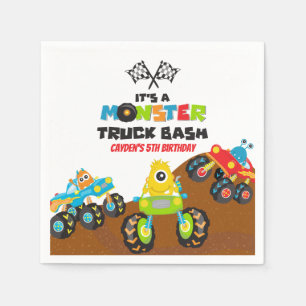 Serviette En Papier anniversaire de monstres de Monster Truck