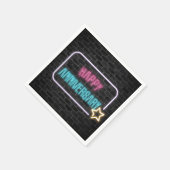 Serviette En Papier Anniversaire de Neon Connexion Mur de briques (Coin)