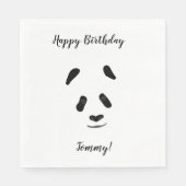 Serviette En Papier Anniversaire de Panda Custom (Devant)