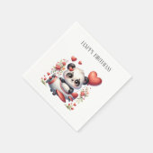 Serviette En Papier Anniversaire de Panda Pilote (Coin)