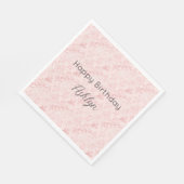 Serviette En Papier Anniversaire de perle rose pâle (Coin)