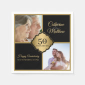 Serviette En Papier Anniversaire de photo personnalisé (Devant)