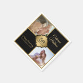 Serviette En Papier Anniversaire de photo personnalisé (Coin)