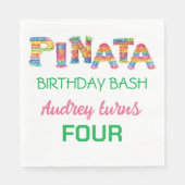 Serviette En Papier Anniversaire de Pinata Bash (Devant)