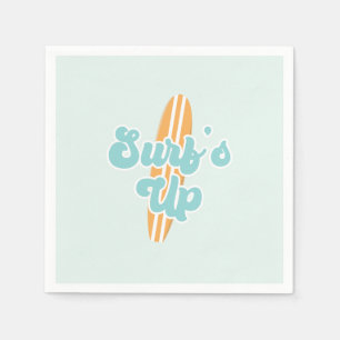 Serviette En Papier Anniversaire de plage Surfs Up