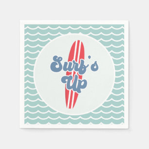 Serviette En Papier Anniversaire de plage Surfs Up