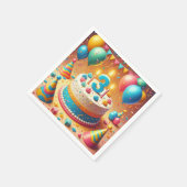 Serviette En Papier anniversaire de quatre ans (Coin)