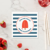 Serviette En Papier Anniversaire de Red Popsicle (En situation)