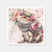 Serviette En Papier Anniversaire de Reptile Lizard (Devant)