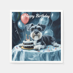 Serviette En Papier Anniversaire de Schnauzer