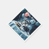 Serviette En Papier Anniversaire de Schnauzer (Coin)