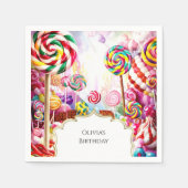 Serviette En Papier Anniversaire de Sparkling Pastel Candyland (Devant)