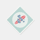 Serviette En Papier Anniversaire de Surfs Up Beach (Coin)
