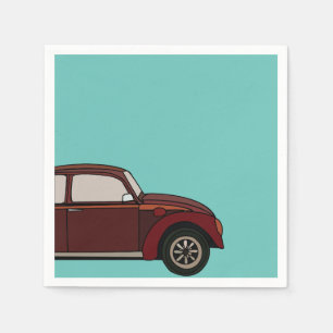 Serviette En Papier Anniversaire de voiture classique antique