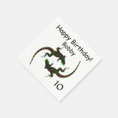 Serviette En Papier Anniversaire de Yin Yang Lizards (Coin)