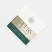 Serviette En Papier ANNIVERSAIRE D'ENTREPRISE élégant affaires or vert (Coin)