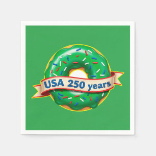Serviette En Papier Anniversaire des 250 ans de l'Amérique avec un don