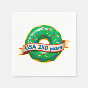 Serviette En Papier Anniversaire des 250 ans de l'Amérique avec un don