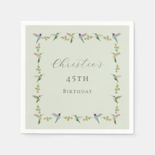 Serviette En Papier Anniversaire des colibris d'Anna