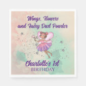Serviette En Papier Anniversaire des fées colorées (Devant)