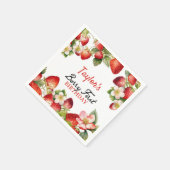 Serviette En Papier Anniversaire des fraises (Coin)