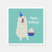 Serviette En Papier Anniversaire des Grands Pyrénées sur mesure (Devant)