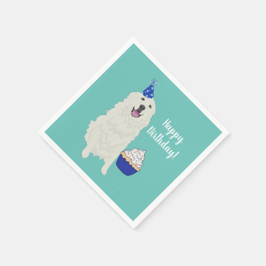 Serviette En Papier Anniversaire des Grands Pyrénées sur mesure (Coin)