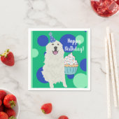 Serviette En Papier Anniversaire des Grands Pyrénées sur mesure (En situation)