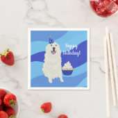 Serviette En Papier Anniversaire des Grands Pyrénées sur mesure (En situation)