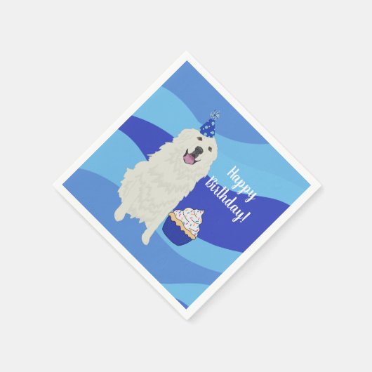 Serviette En Papier Anniversaire des Grands Pyrénées sur mesure (Coin)